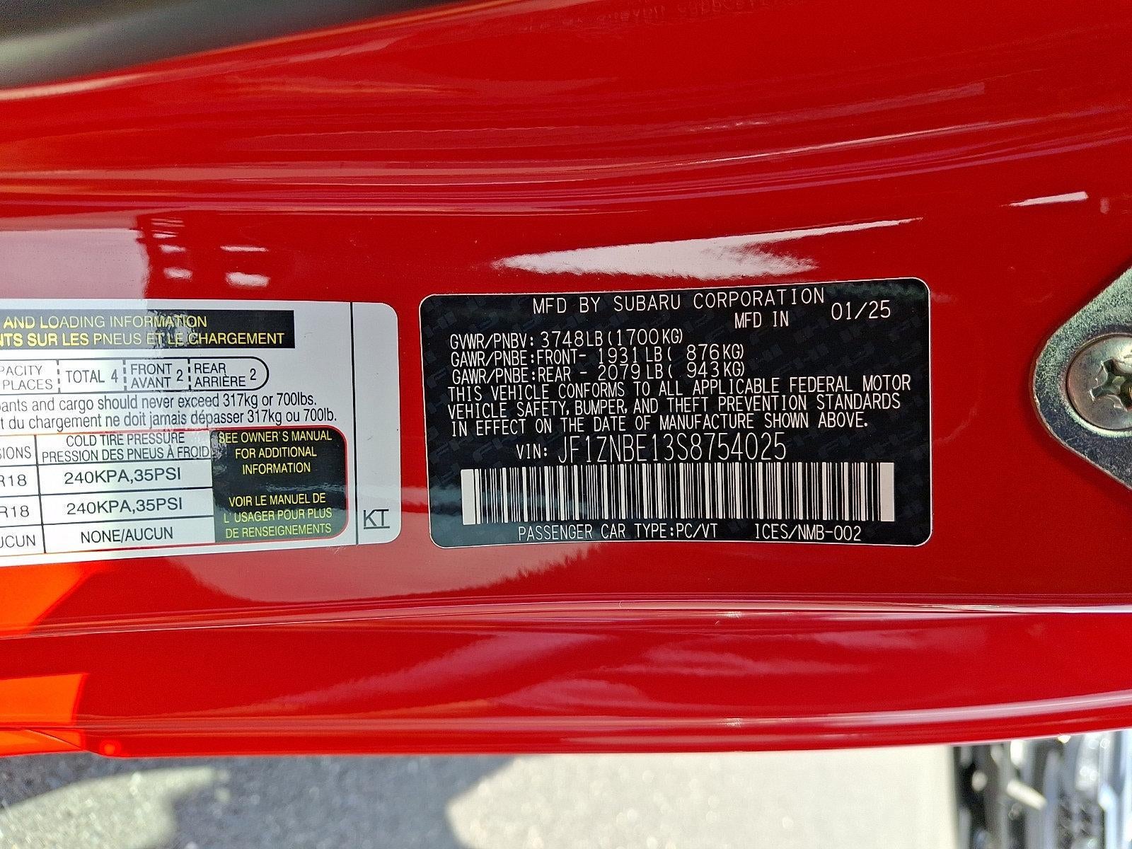 2025 Toyota GR86 Premium Auto (Natl)