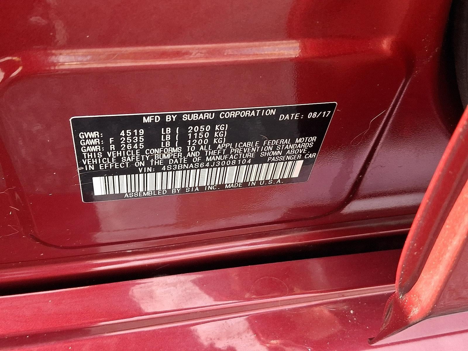 2018 Subaru Legacy 2.5i Sport