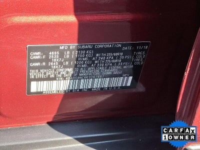 2019 Subaru Outback 2.5i Limited