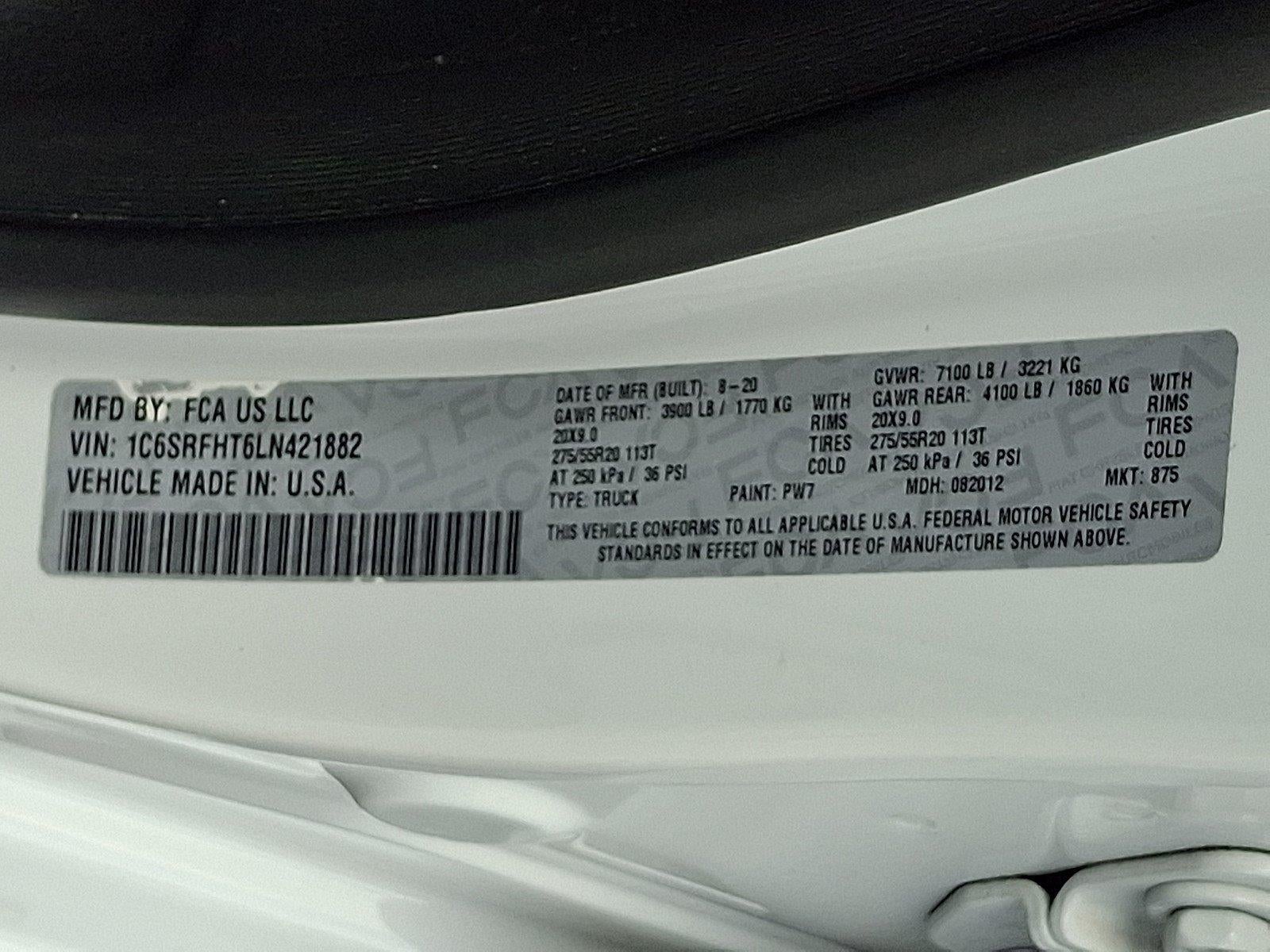 2020 RAM 1500 Limited 4x4 Crew Cab 5'7" Box