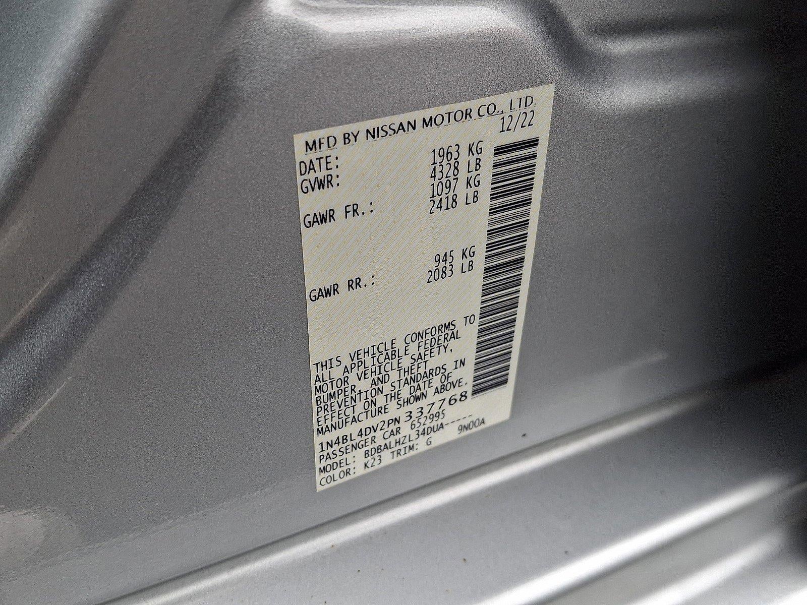 2023 Nissan Altima 2.5 SV Sedan