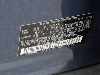 2025 Subaru Outback Onyx Edition AWD