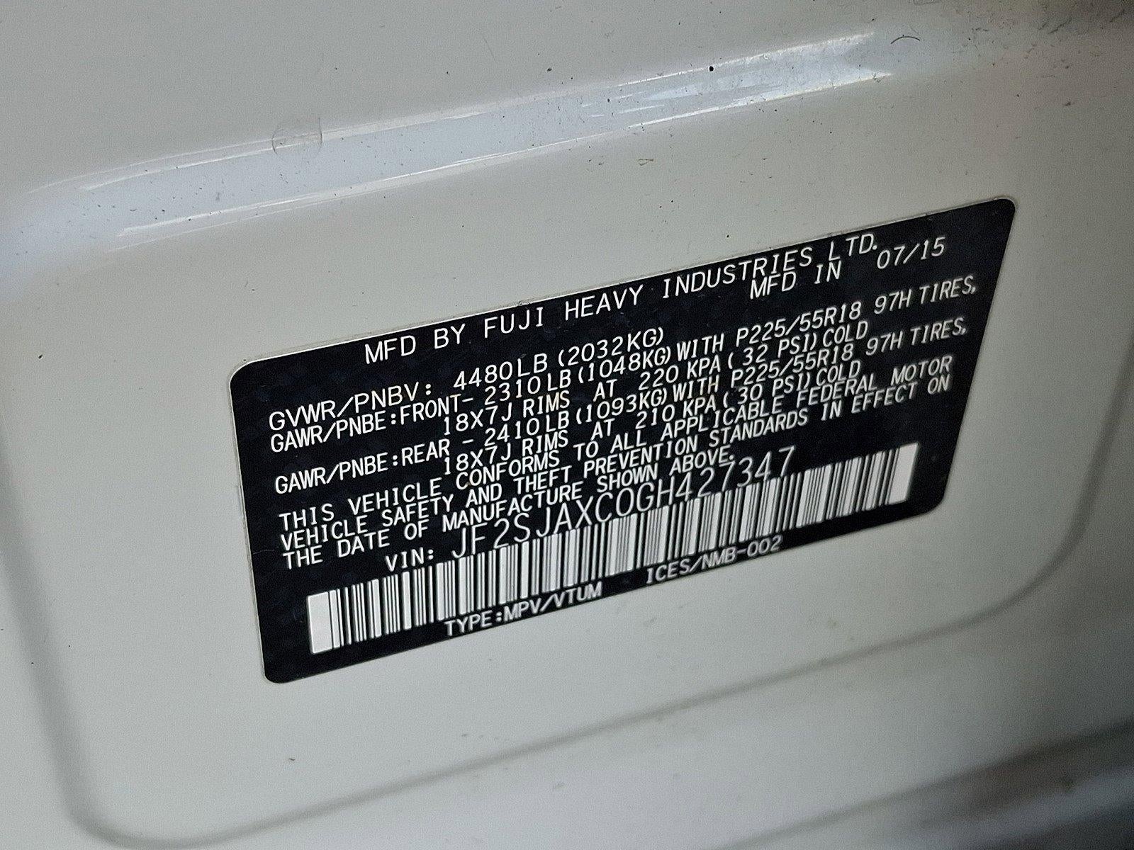 2016 Subaru Forester 2.5i Touring