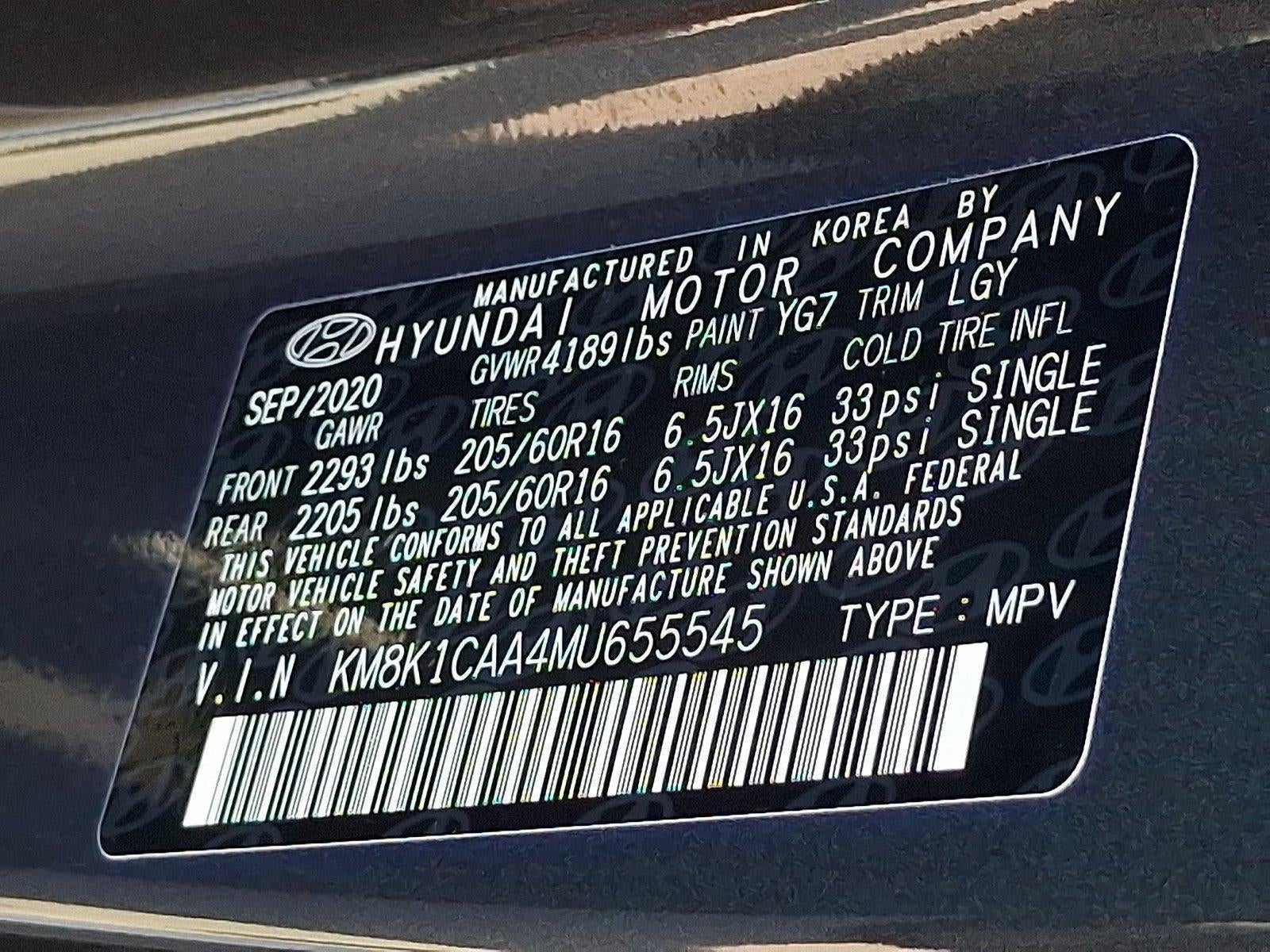 2021 Hyundai KONA SE Auto AWD