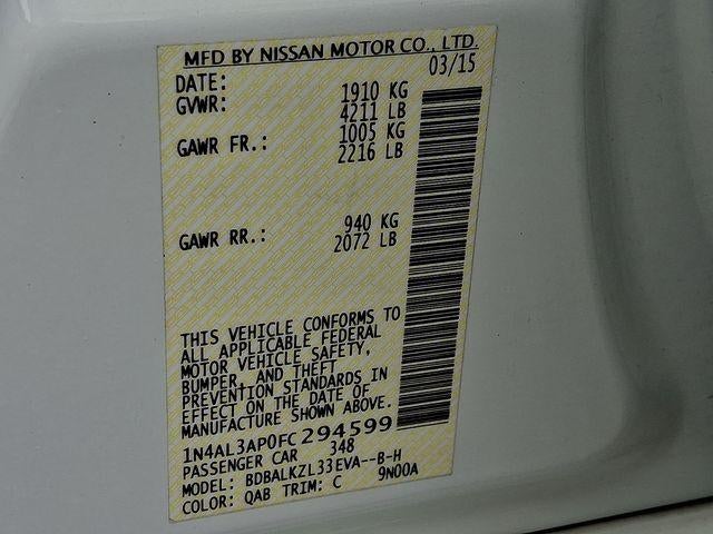 2015 Nissan Altima 4dr Sdn I4 2.5 SV