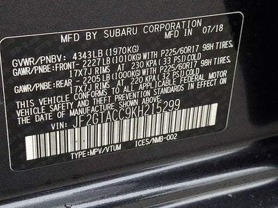 2019 Subaru Crosstrek 2.0i Premium CVT