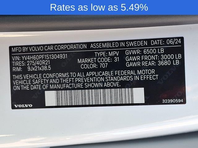 2025 Volvo XC90 Plug-In Hybrid T8 AWD Ultra 7-Seater