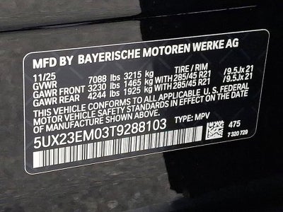 2026 BMW X7 xDrive40i Sports Activity Vehicle