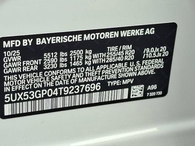 2026 BMW X3 30 xDrive Sports Activity Vehicle