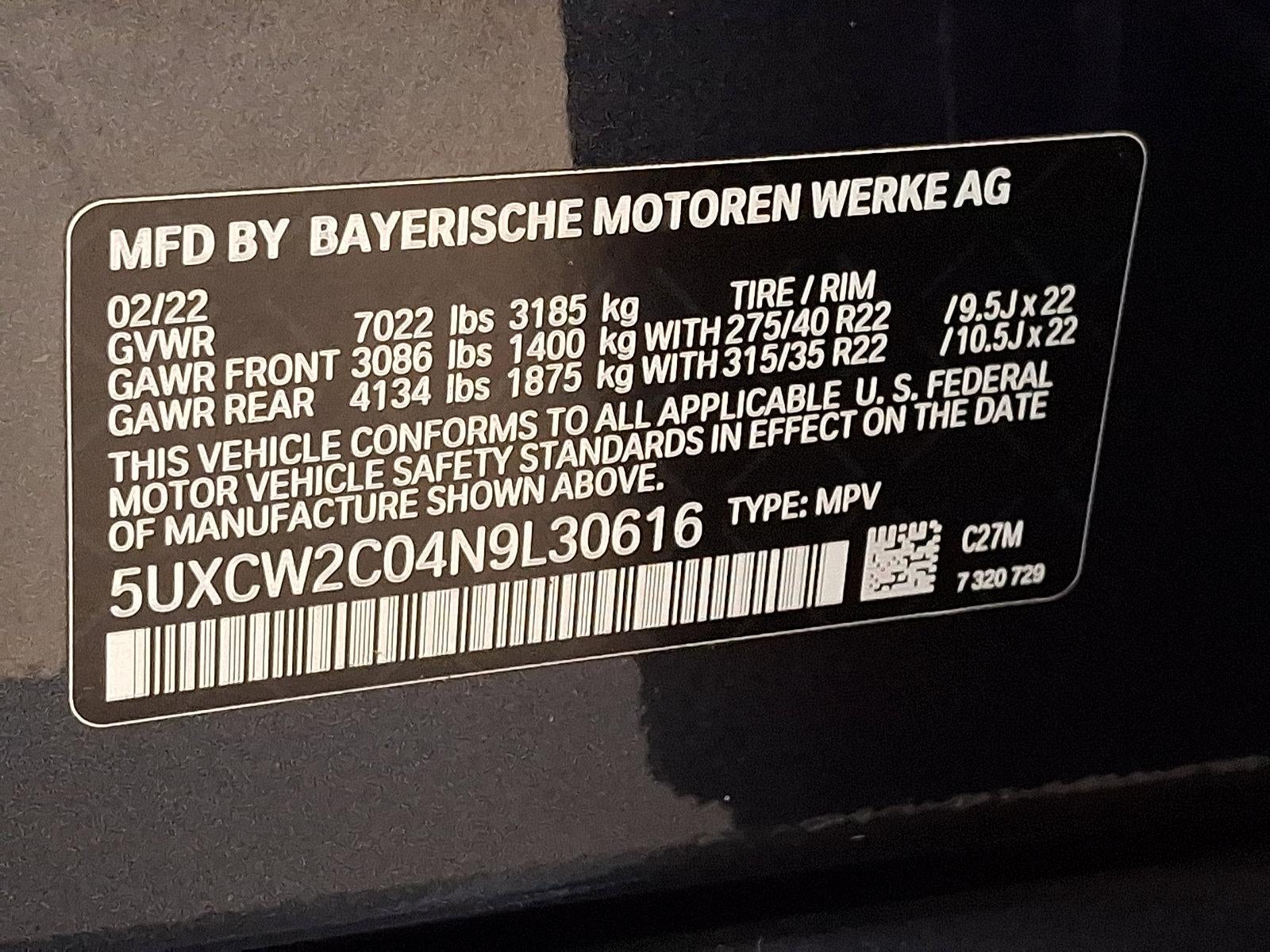 2022 BMW X7 xDrive40i Sports Activity Vehicle