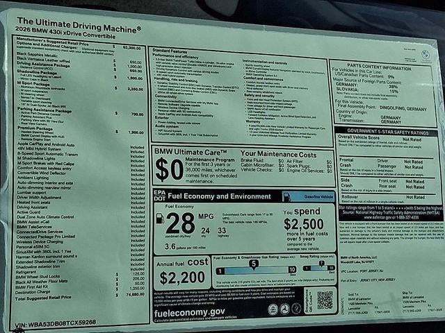 2026 BMW 430i xDrive Convertible