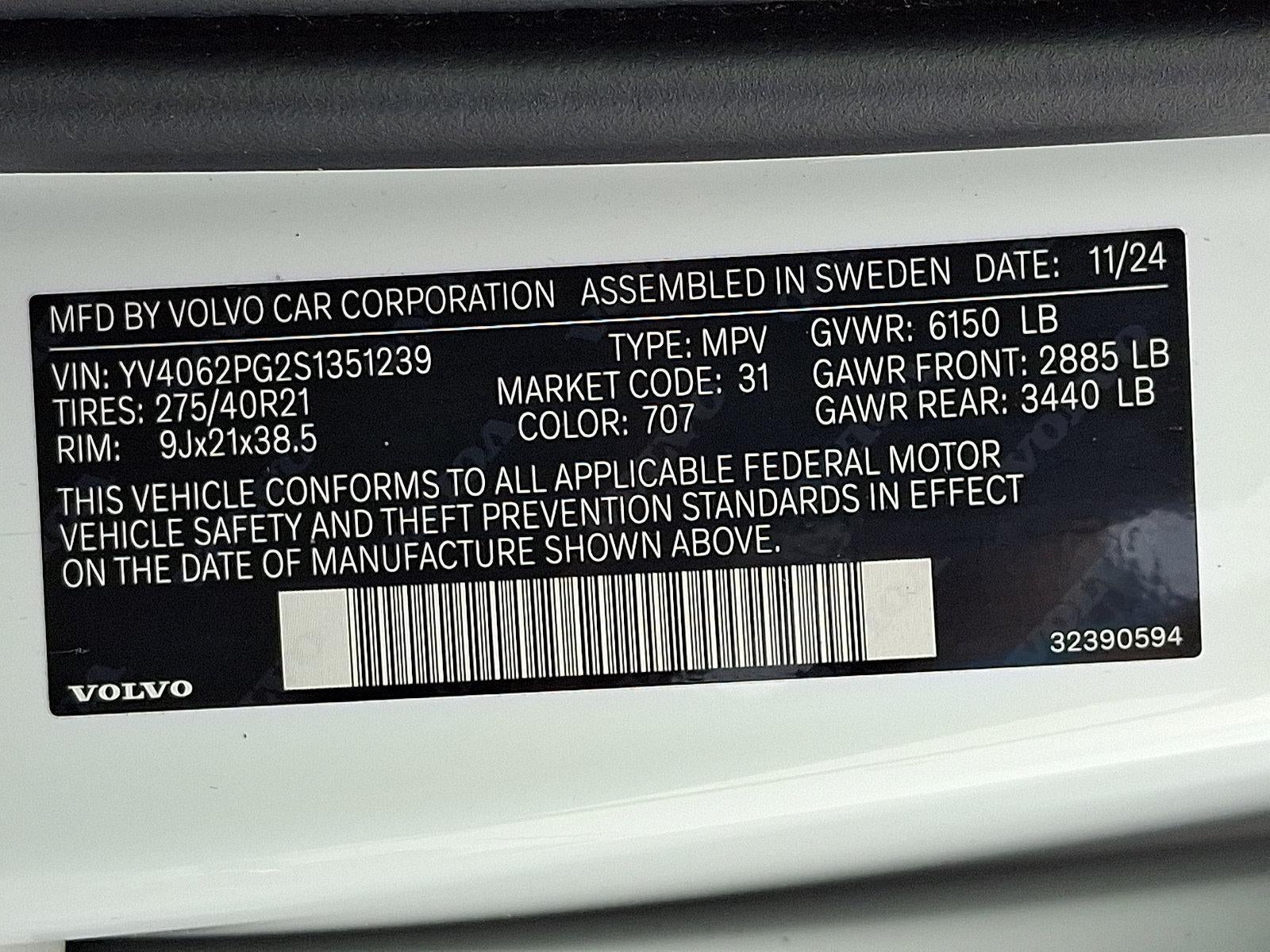 2025 Volvo XC90 2025.5 B6 AWD Ultra 7-Seater