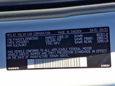 2022 Volvo XC90 T6 AWD Inscription 6P