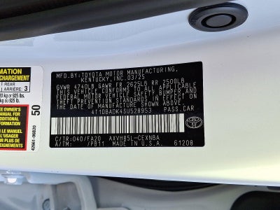 2025 Toyota Camry LE AWD (Natl)