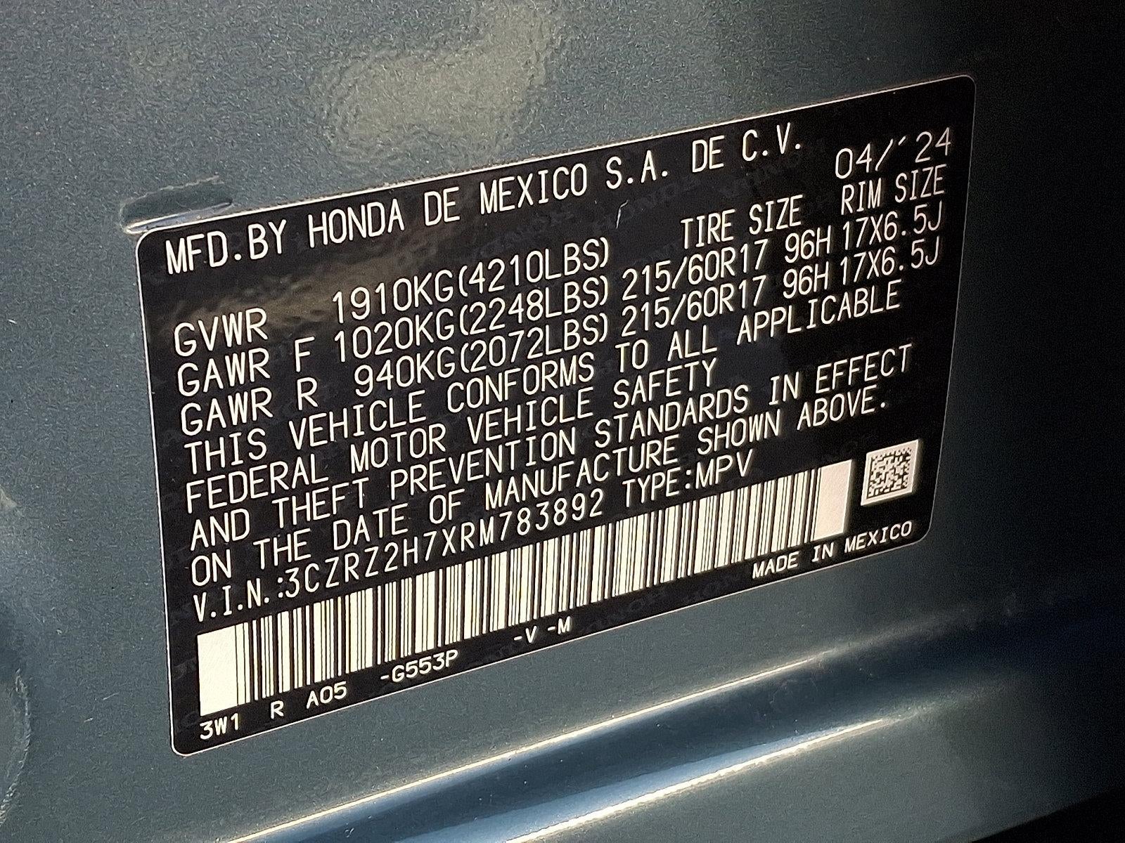 2024 Honda HR-V EX-L AWD CVT