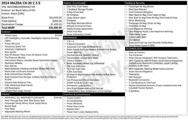2024 Mazda Mazda CX-30 2.5 S AWD