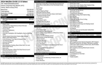 2024 Mazda Mazda CX-50 2.5 S Select Package AWD