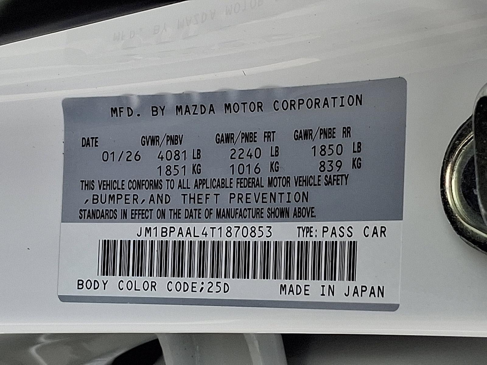 2026 Mazda Mazda3 Sedan 2.5 S