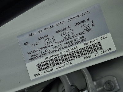 2026 Mazda Mazda3 Sedan 2.5 S Select Sport FWD