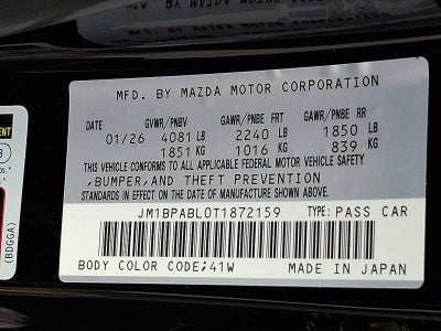 2026 Mazda Mazda3 Sedan 2.5 S Select Sport