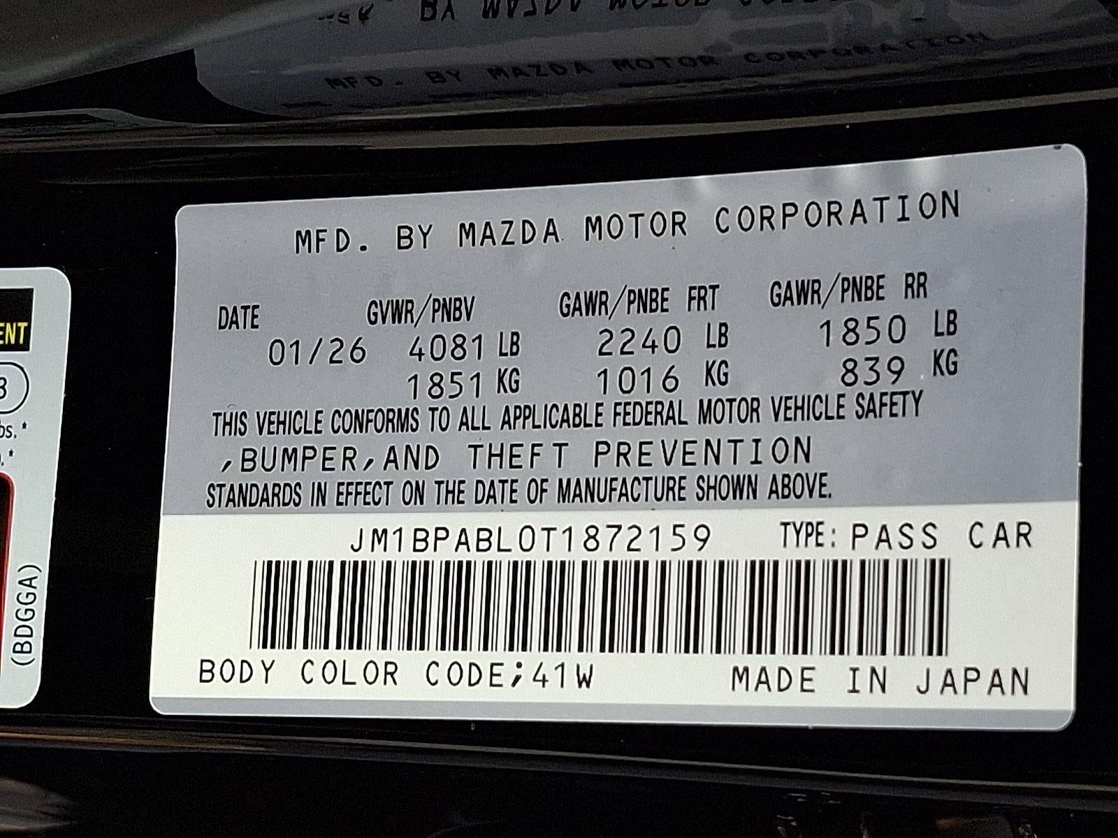 2026 Mazda Mazda3 Sedan 2.5 S Select Sport