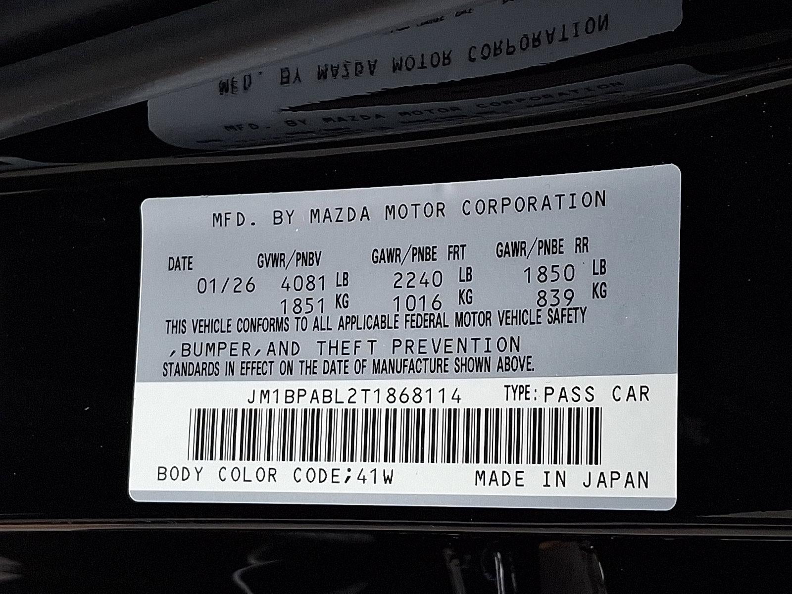 2026 Mazda Mazda3 Sedan 2.5 S Select Sport FWD