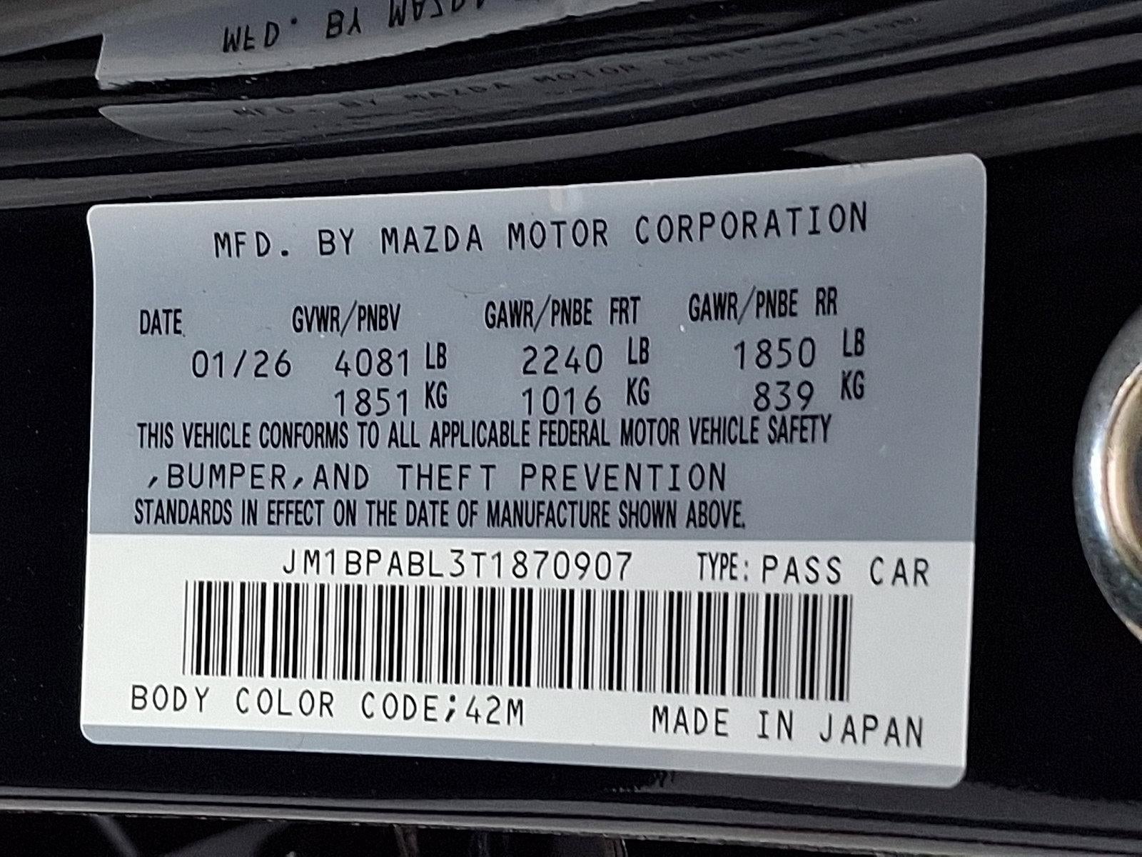 2026 Mazda Mazda3 Sedan 2.5 S Select Sport