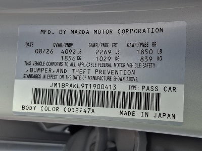 2026 Mazda Mazda3 Hatchback 2.5 S Select Sport Auto FWD