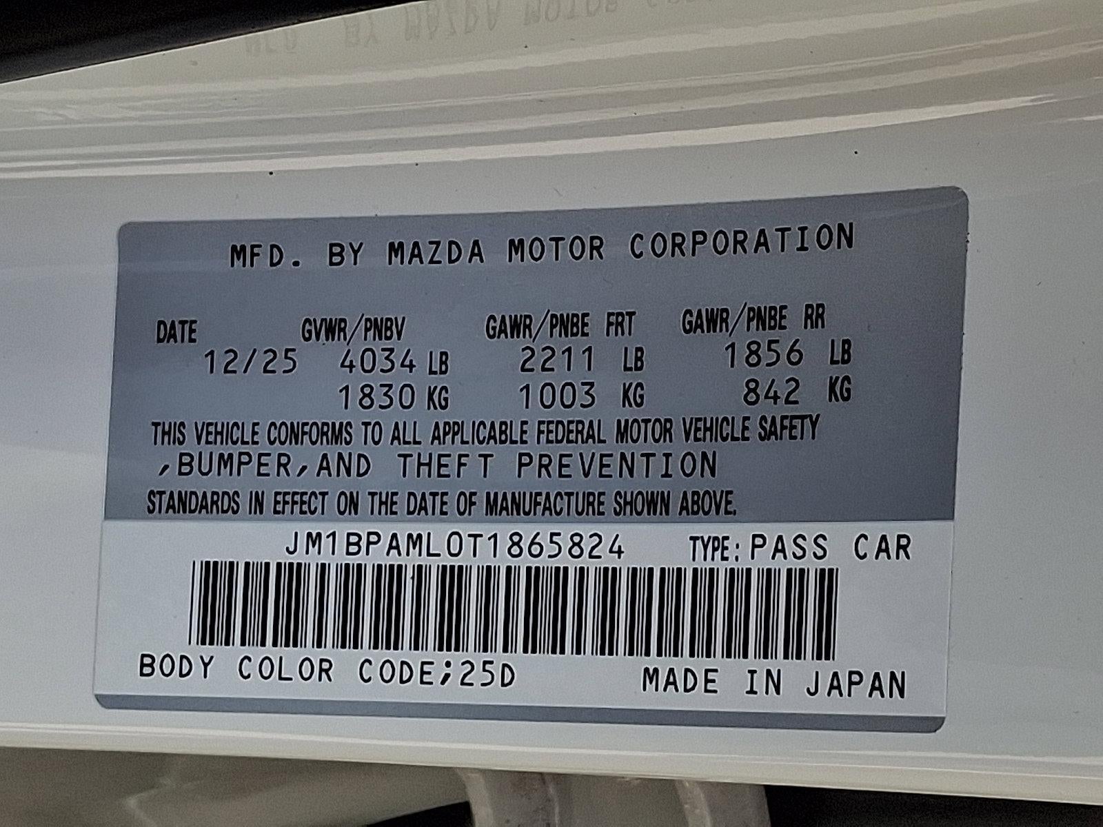 2026 Mazda Mazda3 Hatchback 2.5 S Premium Manual FWD