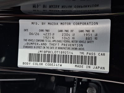 2026 Mazda Mazda3 Sedan 2.5 S Carbon Edition AWD