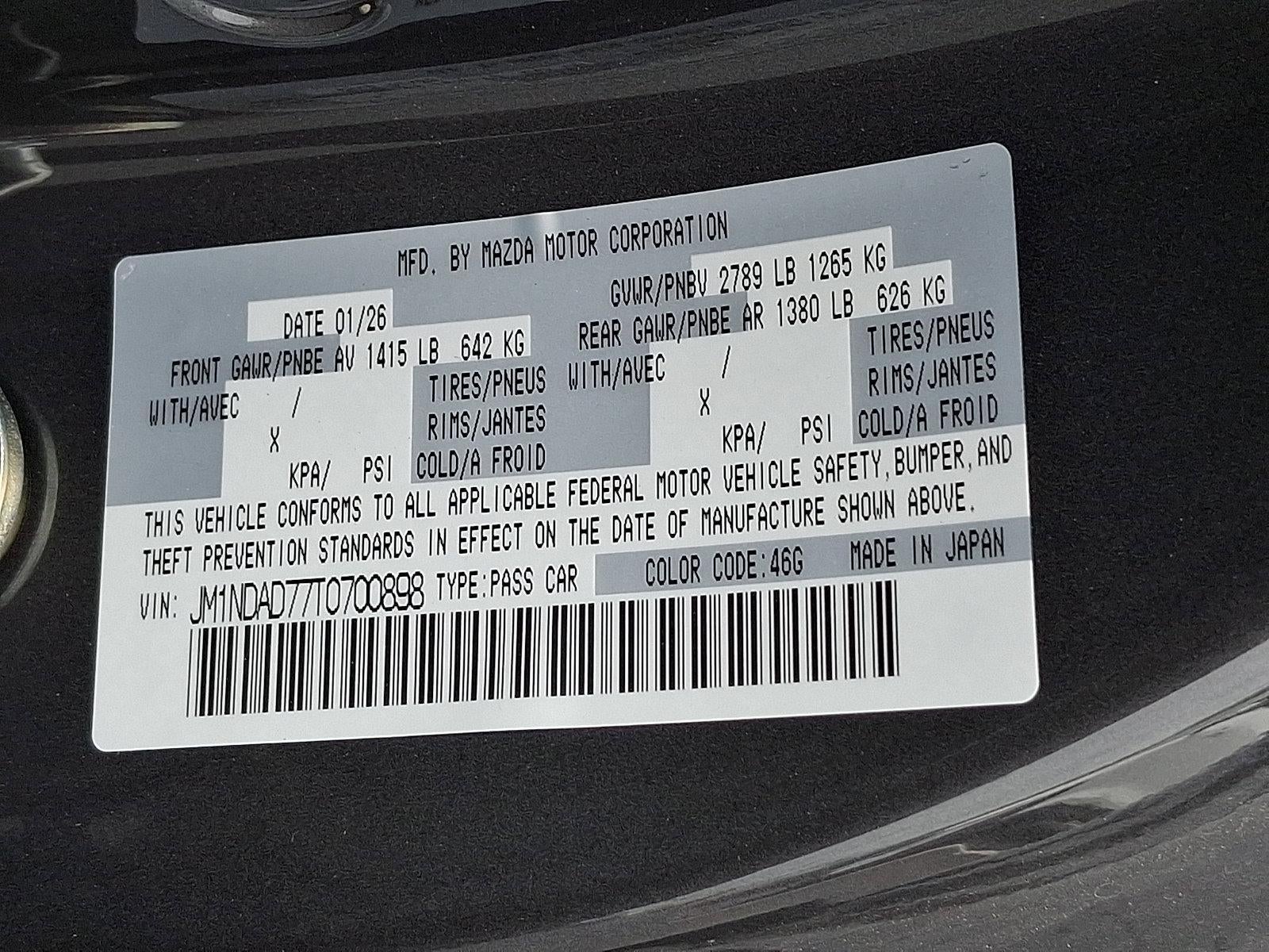 2026 Mazda Mazda MX-5 Miata Grand Touring Auto