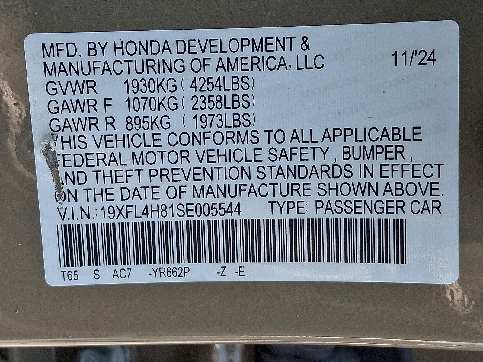 2025 Honda Civic Hatchback Hybrid Sport CVT