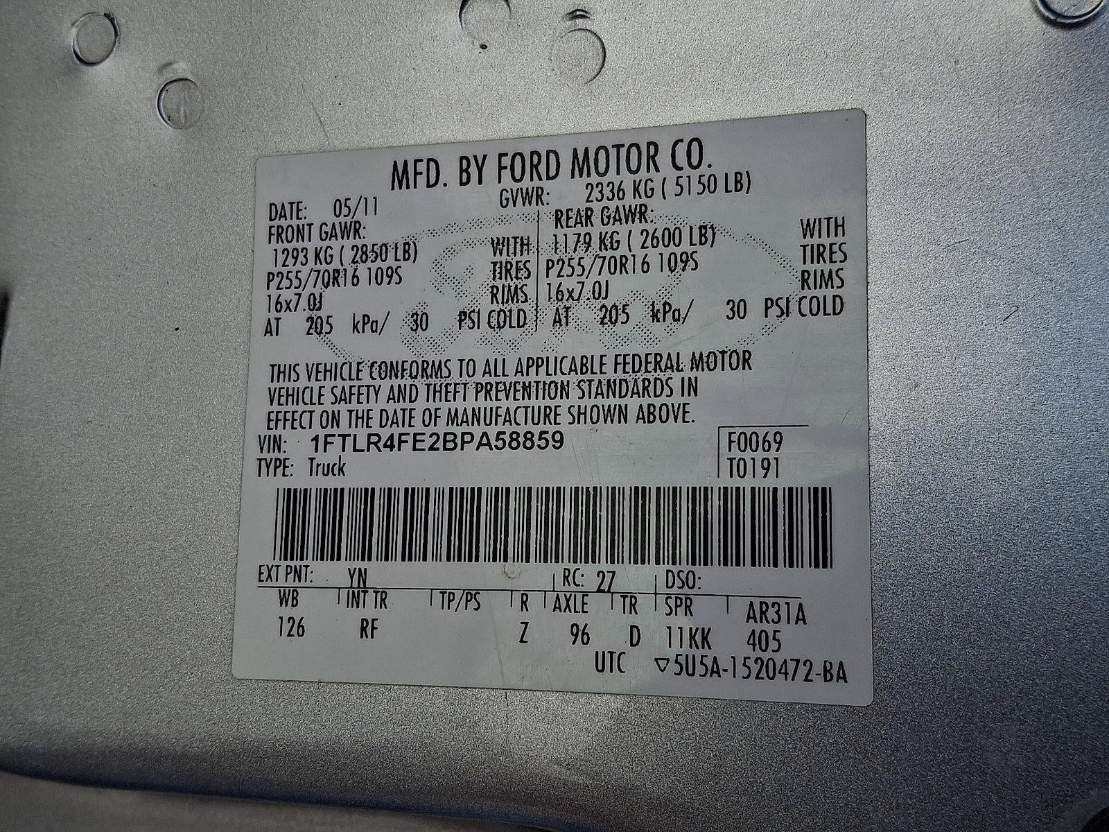 2011 Ford Ranger 4WD SuperCab 4dr 6 Ft Box Sport