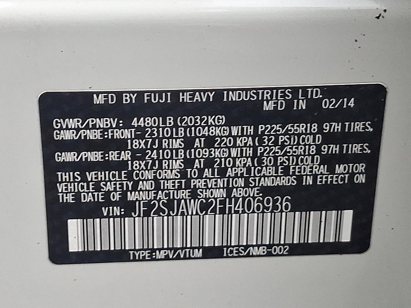 2015 Subaru Forester 2.5i Touring