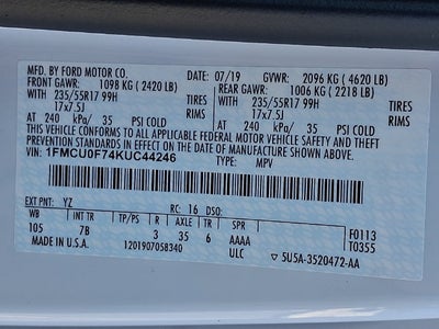 2019 Ford Escape S