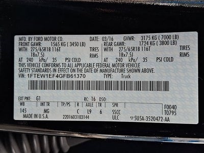 2016 Ford F-150 XLT