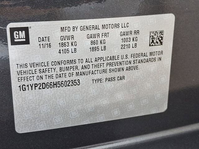 2017 Chevrolet Corvette Z06 Z06 1LZ