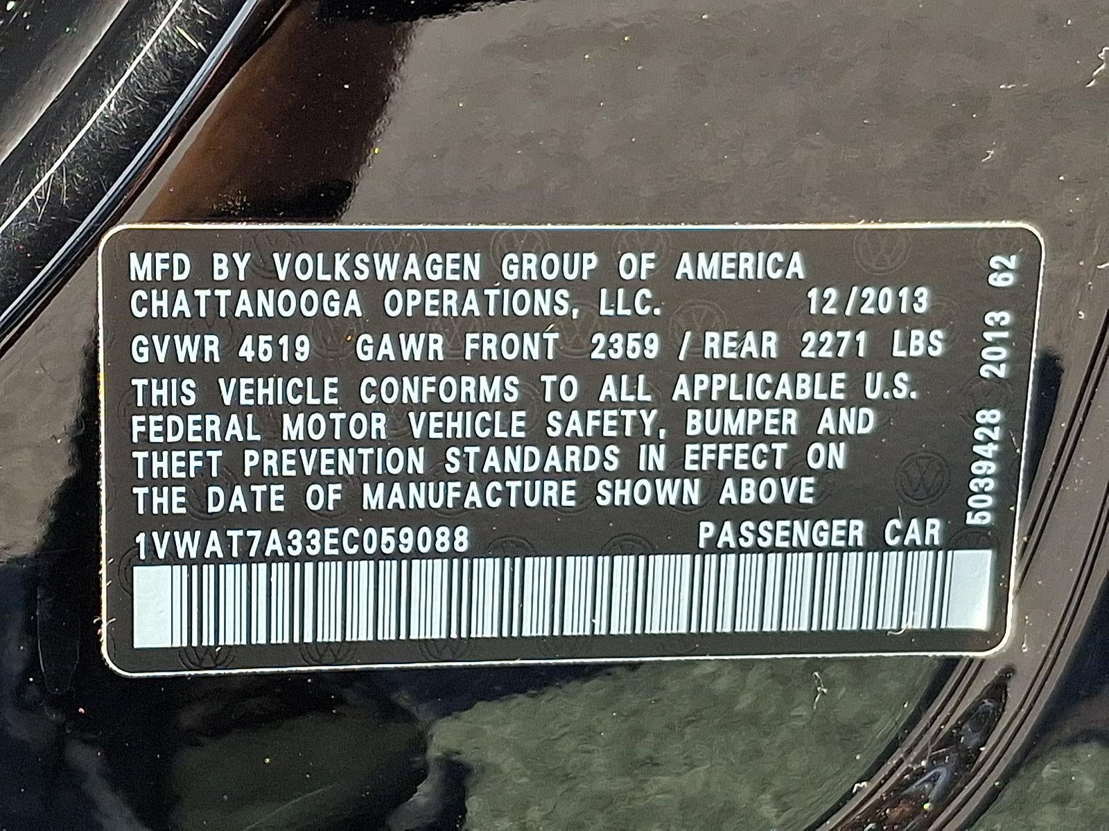 2014 Volkswagen Passat S