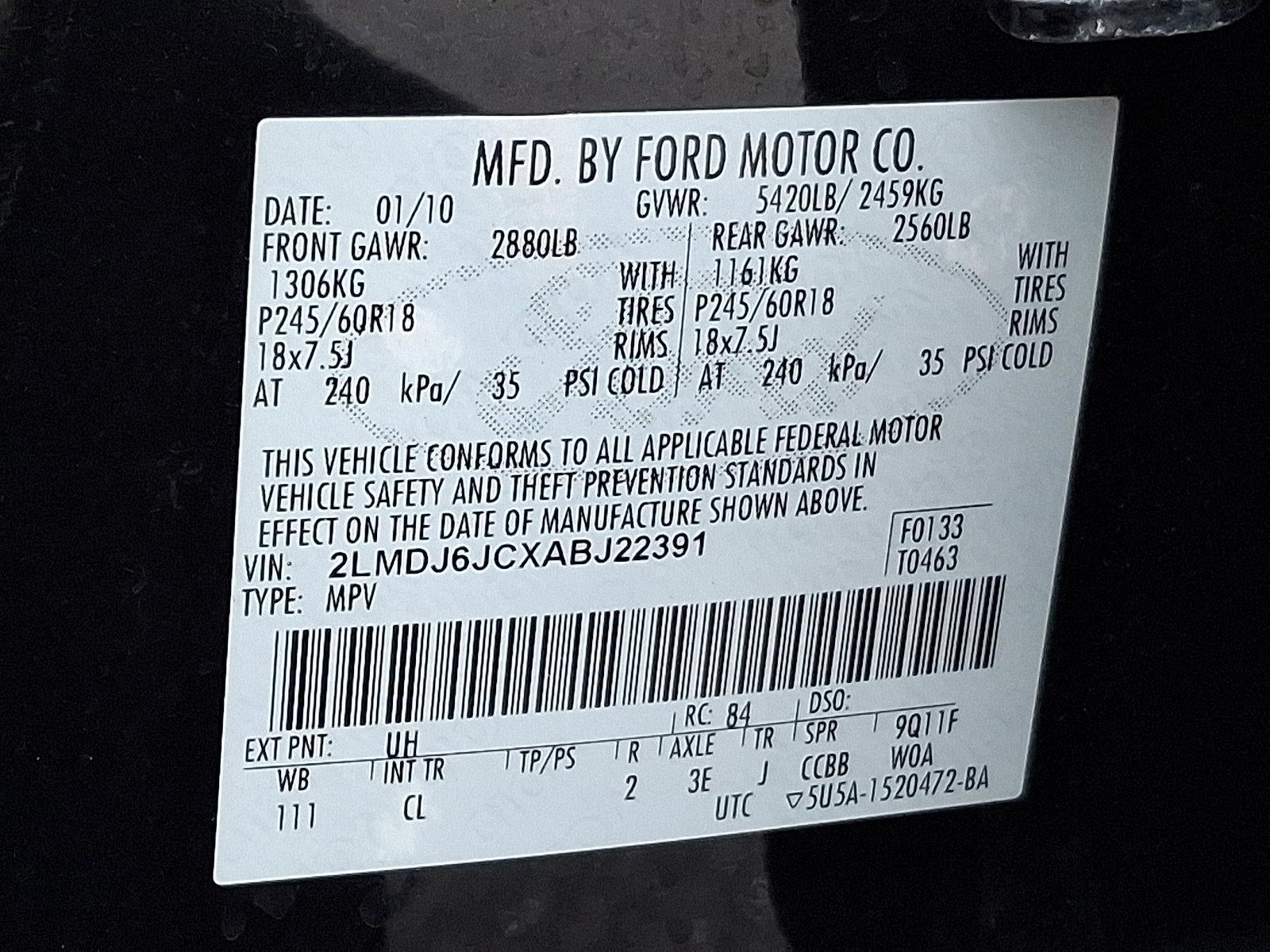 2010 Lincoln MKX FWD 4dr