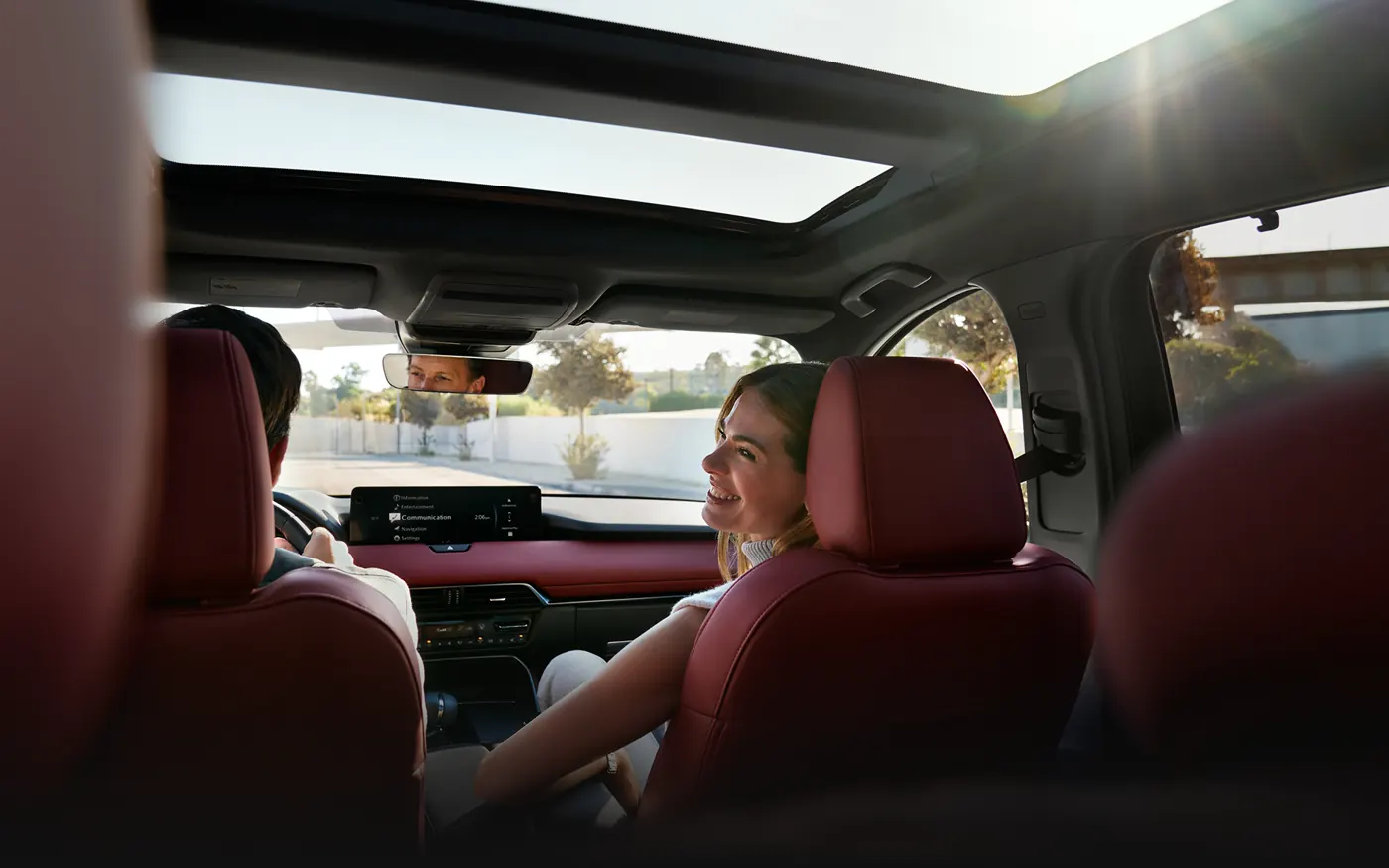 Friends riding in the 2-row 2027 Mazda CX-90 | Faulkner Mazda Harrisburg in Harrisburg PA