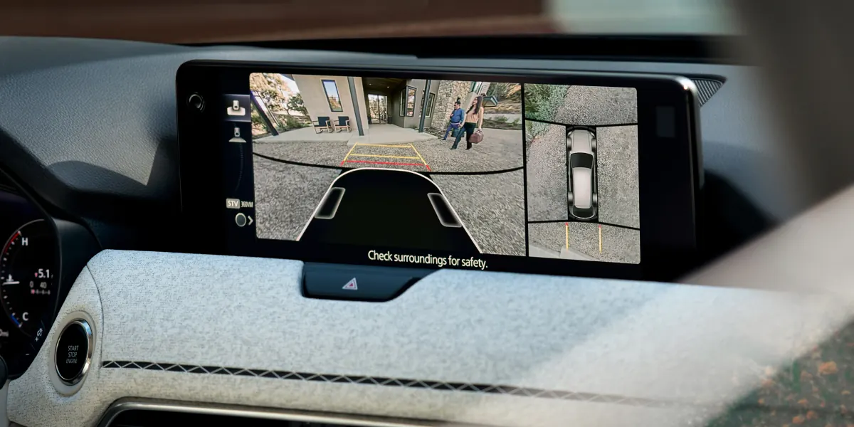 2027 Mazda CX-90 360° View Monitor on the center display | Faulkner Mazda Harrisburg in Harrisburg PA